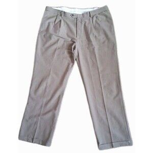 Haggar 42x32 Men’s Dress Pants Beige Regular Fit Size Button Pocket Clasic Fit